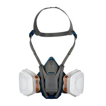3M 6502 QLPRO Respirator Mask - Half Mask with Replaceable Filters Against Organic Gases, Vapours & Particles - Paint Mask with Protection Level A2P3