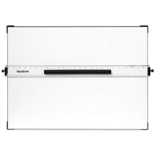 Liquidraw A3 Drawing Board Parallel Motion, Table Model with 5 Adjustable Working Angles, Includes Drawing Board Clips & Set Square 1