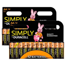 Duracell Simply Aa Batteries, 24 Pack Aa