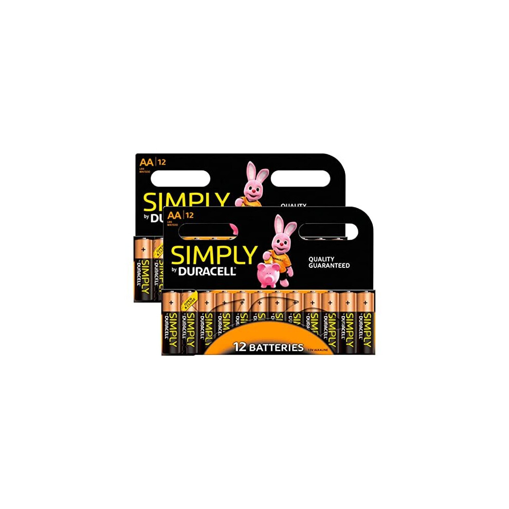 Duracell Simply Aa Batteries, 24 Pack Aa