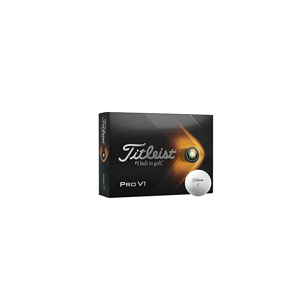 Titleist Pro V1 Golf Ball, White, One Size, Standard Game Numbers (1-4), a dozen