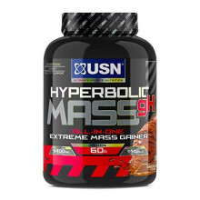 USN Hyperbolic Mass Chocolate 2kg – High-Calorie Mass Gainer with 60g Protein, 5,400mg Creatine & Vitamins for Fast Muscle Gains