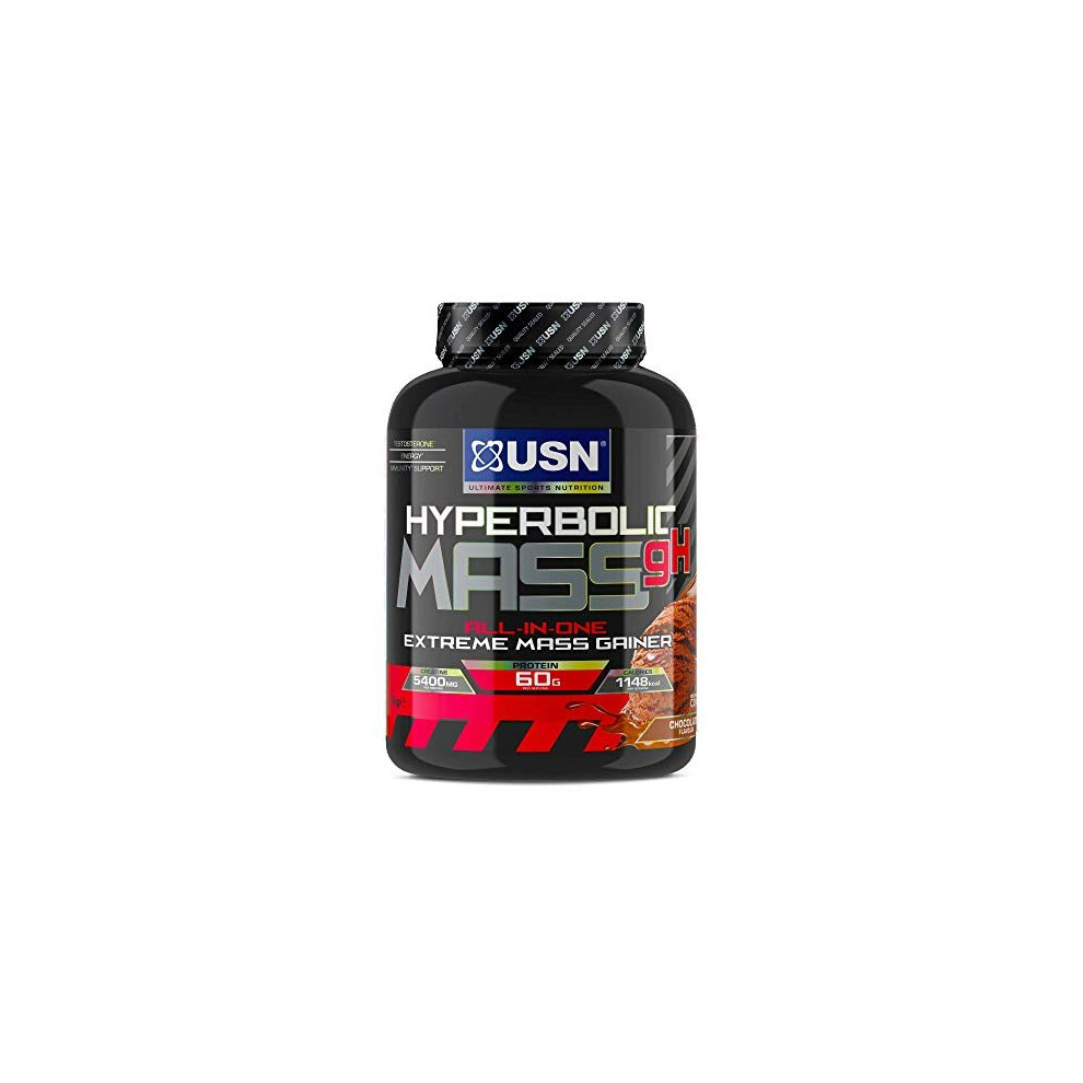 Usn Hyperbolic Mass Chocolate 2Kg – High-Calorie Mass Gainer With 60G Protein, 5,400Mg Creatine & Vitamins For Fast Muscle Gains