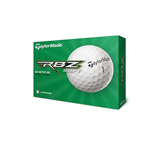 TaylorMade TaylorMade RBZ Soft Dozen Golf Balls, White,2021
