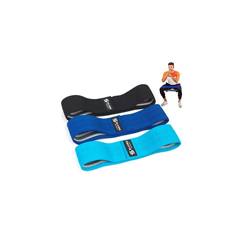 ELVIRE Fabric Resistance Bands for Working Out | Exercise Bands Resistance Bands Set of 3 | Booty Bands for Women Workout Bands Resistance Loops | Leg