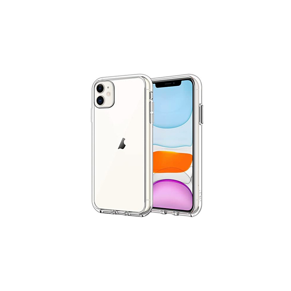 JETech Case for iPhone 11 6.1-Inch, Non-Yellowing Shockproof Phone Bumper Cover, Anti-Scratch Clear Back (Clear)