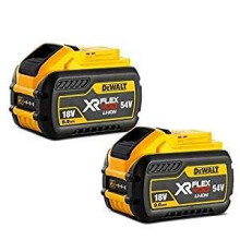DEWALT DCB547-XJ XR Flex Volt Battery, 18 V, Yellow/Black, Size 9A (Twin Pack)
