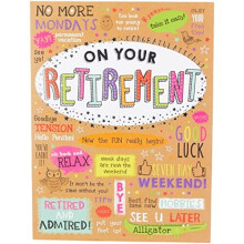 Modern Large Card Retirement - 12 x 9 inches - Piccadilly Greetings