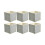 Amazon Amazon Basics Collapsible Fabric Storage Cubes with Oval Grommets - 6-Pack, Chevron - Grey 1