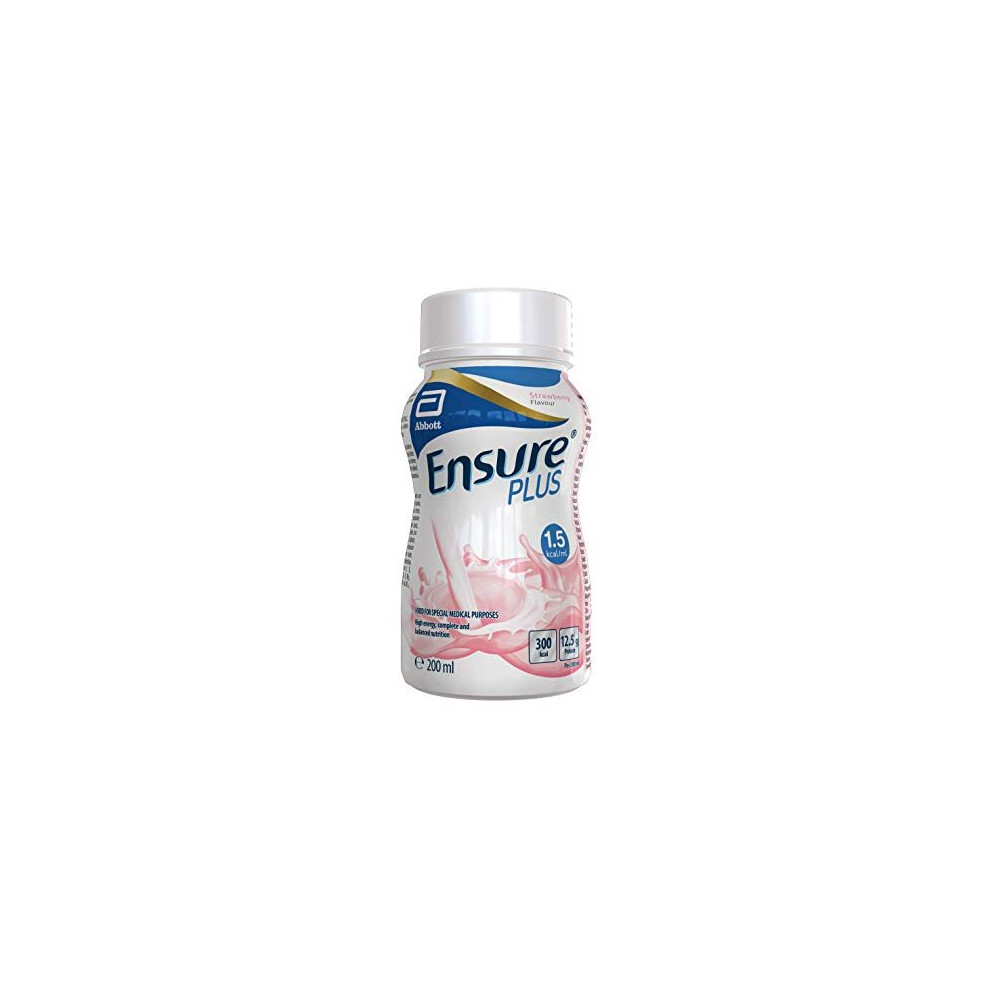 Ensure Plus Milkshake Style Nutritional Supplement Drink Flavour Contains Protein Vitamins And Minerals, Strawberry, 200Ml (Pack Of 24)