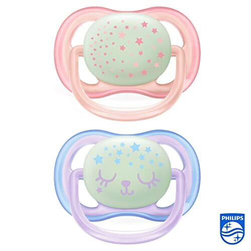 Avent 2 Soothers Ultra Air Night 0-6 Months 1
