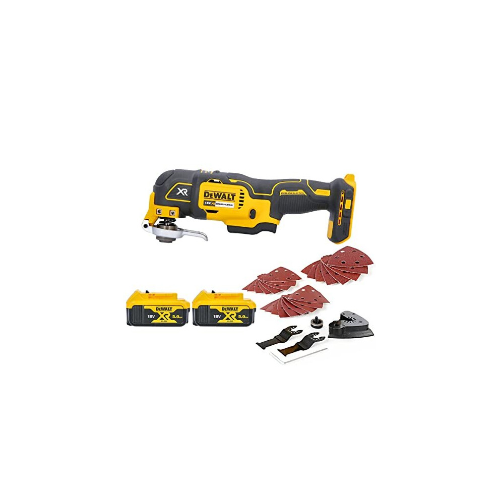 DEWALT DCS355N Oscillating Multi-Tool 18V Cordless Brushless 2X 5Ah Batteries