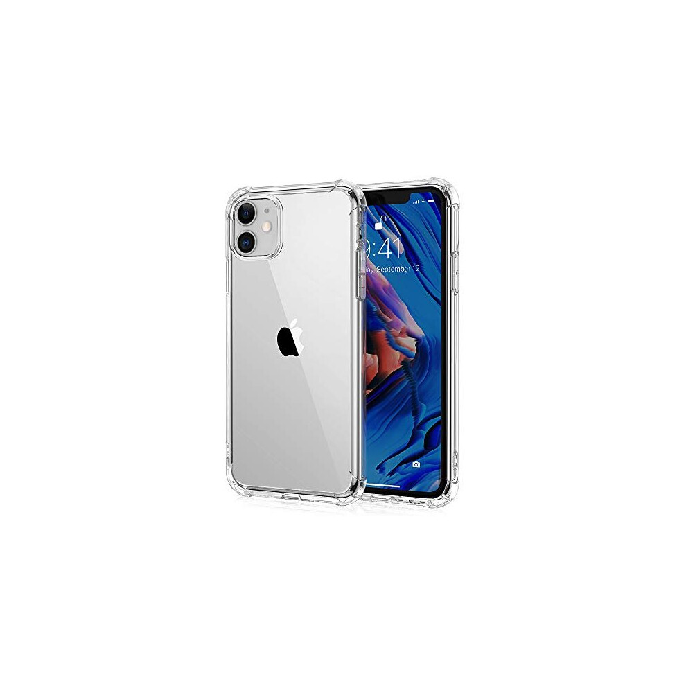 ULuck Case Compatible with Iphone 11, Crystal Clear Anti-Yellow Case, Slim Soft TPU Silicone Shockproof Bumper Cover, Anti-Scratch iphone 11 Phone