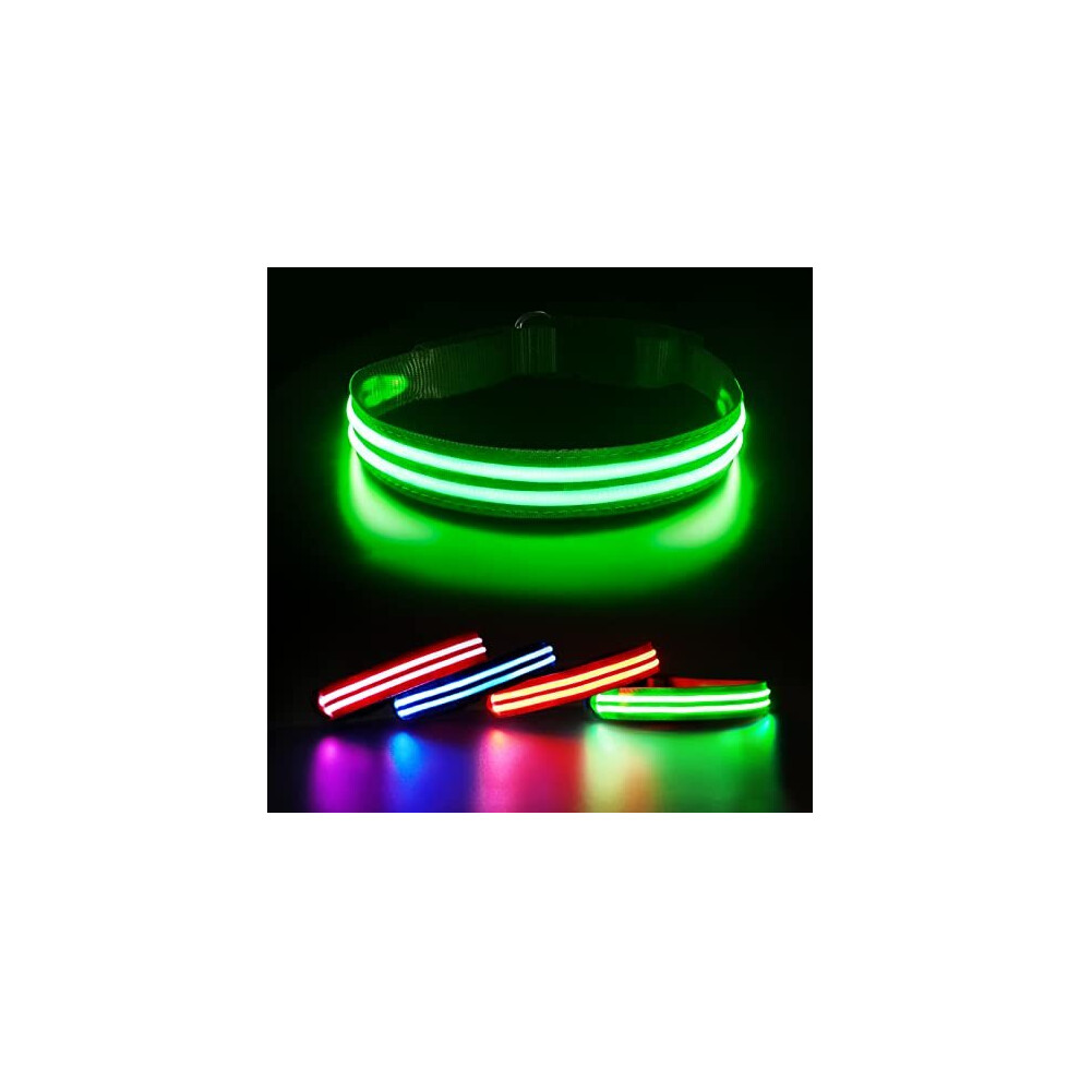 Light Up Dog Collar Waterproof 3 Glowing LED Dog Collar Light Rechargeable Flashing Dog Collar for Small Medium Large Dogs Super Bright for the Dark