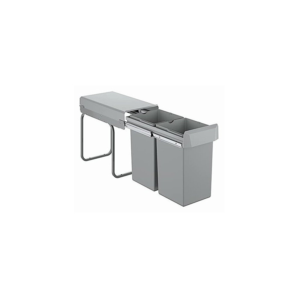 GROHE Waste Bin Kitchen Under Counter, Pull Out 2 x 15 Litre Recycling Separation Containers 41 H x 26 W x 45 D