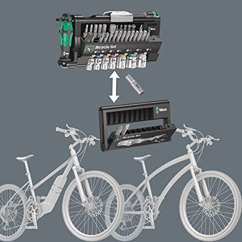 Wera Bicycle Set 3 Metric 1/4in Drive Ratchet & Socket Set, 39 Piece 2