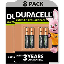 Duracell Rechargeable AAA 750 mAh Batteries, Pack of 8 (Amazon Exclusive)