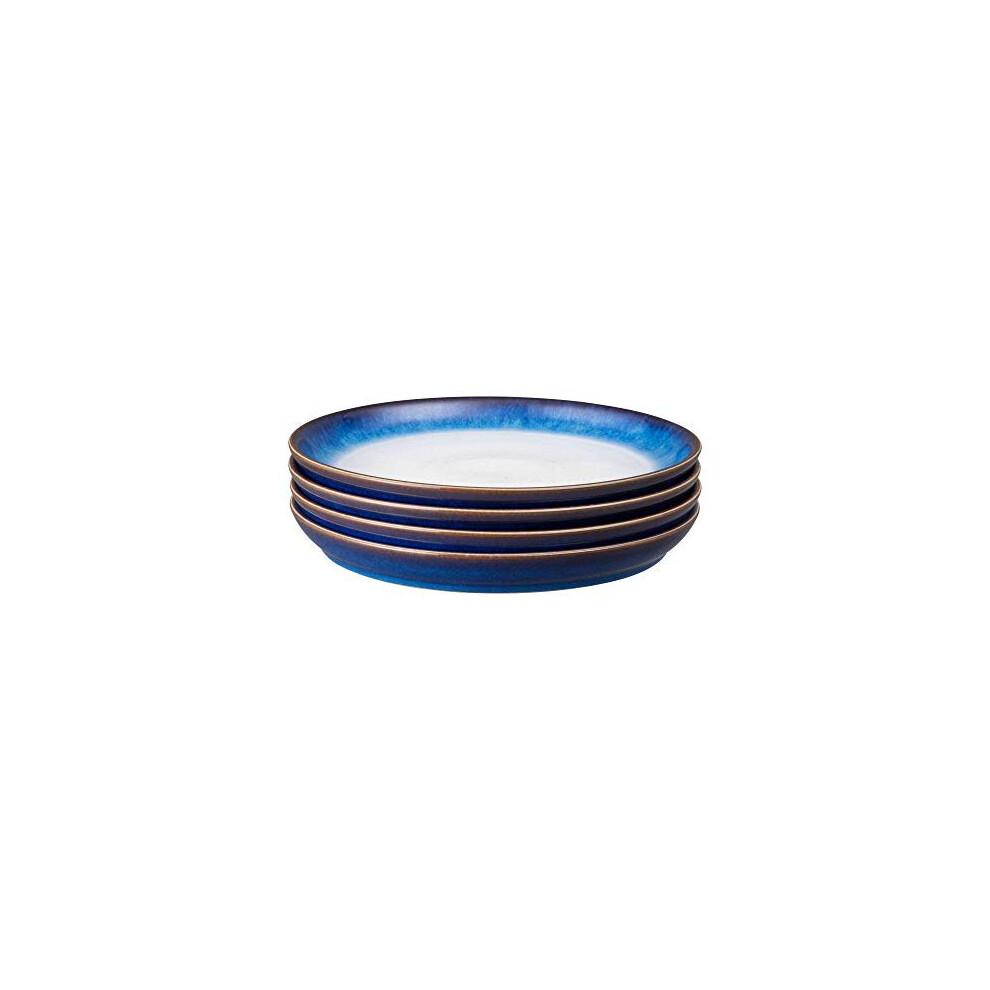 Denby Blue Haze 4 Piece Coupe Dinner Plate Set