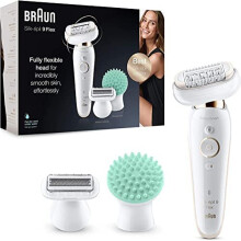 Braun Silk-épil 9 Flex Epilator, Flexible Head for Easier Hair Removal with Ladies Electric Shaver & Trimmer, Gifts for Women, UK 2 Pin Plug, 9-020,