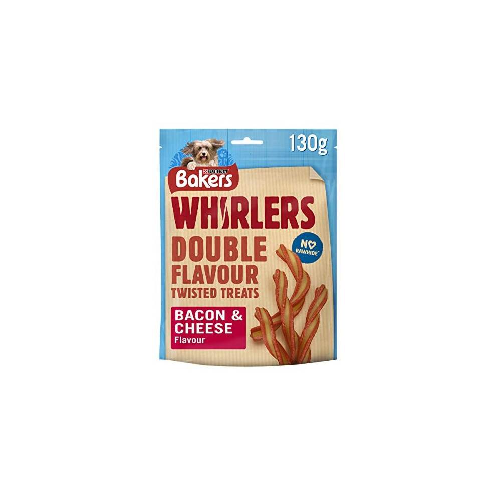 Bakers Whirlers Dog Treat Bacon and Cheese 6x130 g