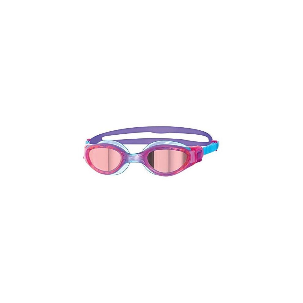 Zoggs Unisex-Youth Phantom Elite Mirror Swimming Goggle,Pink/Purple/Mirror,s (6-14 Years)