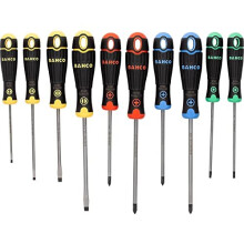 BahcoFit Coloured Handle Screwdriver Set, 10 Piece