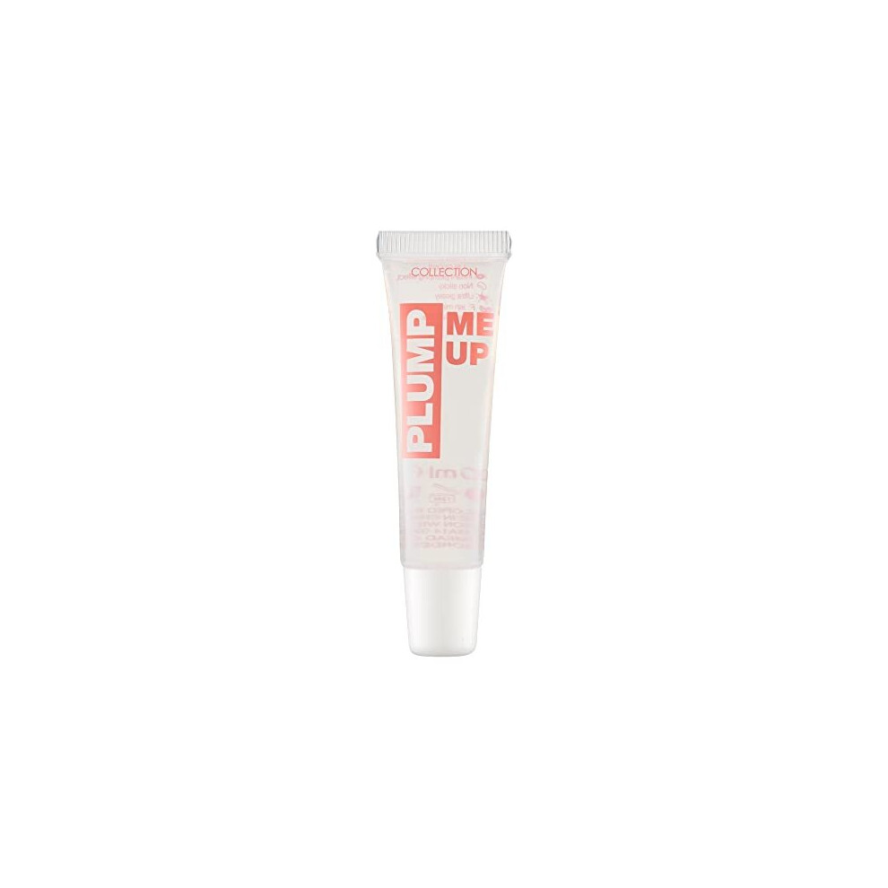 Collection Cosmetics Plumping, High-Shine, Non-Sticky, Plump Me Up Scented Lip Gloss, 10ml, Clear, Peppermint