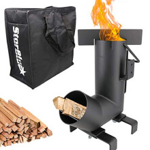 Camping Rocket Stove by StarBlue with FREE Carrying Bag - A Portable Fuel Saving Wood Burning Camping Stove with Large Fuel Chamber Best for Outdoor