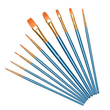 Vicloon 10Pcs Paint Brushes, Professional Painting Brushes Set Nylon Hair Artist Paint Brushes for Acrylic Oil Watercolor Gouache Face Painting