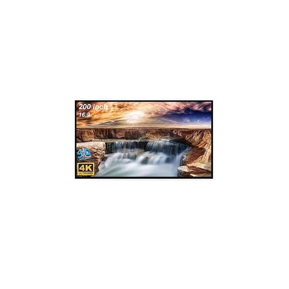 200-inch Large Projector Screen 16:9 Hanging Projection Screen Movie Screen Washable Fold-able Anti-crease for Office Conference Presentation Theater