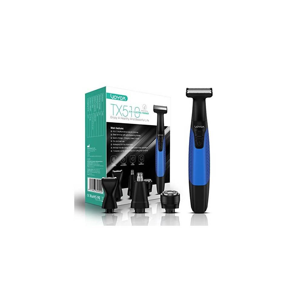 Voyor Beard Trimmer Men Rechargeable Hair Clippers Men Cordless Professional With Combs, Electric Shavers Men With Sharp Razor Blades For Body