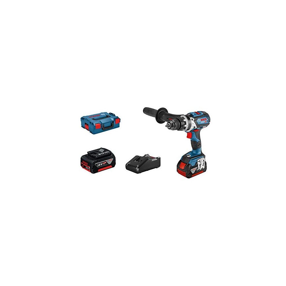 Bosch Professional 18V System Cordless Combi Drill GSB 18V-110 C (GBA 2x5.0 Ah, GAL 1840, L-BOXX 136)