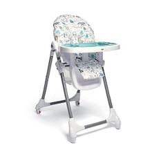 Mamas & Papas Snax Adjustable Highchair, 3 Recline Positions, Foldable with Removable Tray - Happy Planet (Pack of 1)