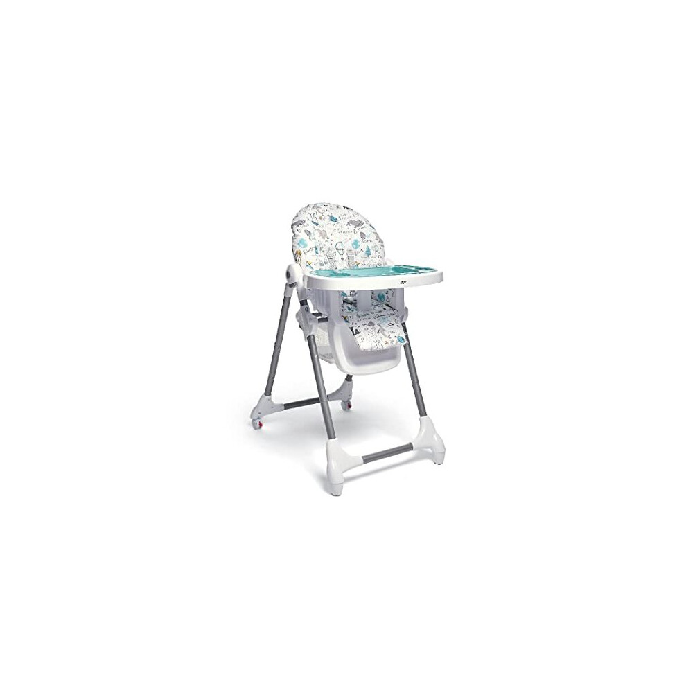Mamas & Papas Snax Adjustable Highchair, 3 Recline Positions, Foldable with Removable Tray - Happy Planet (Pack of 1)