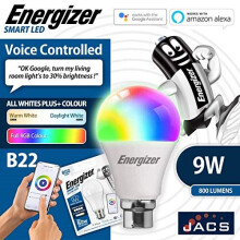 JACS ENERGIZER Smart B22 (BC) GLS - 9.2W - Colour Changing - 806LM
