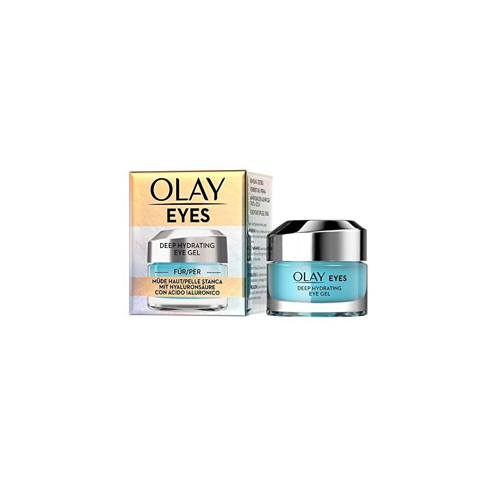 OLAY Eyes Deep Hydrating Eye Gel | 15 ml | Eye Care for a Tired and Dry Looking Eye Area | Nourishes and Refreshes the Eyes | with Hyaluronic Acid,