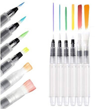 Water Brush Pens Aqua Pen Brushes Refillable Aquash Paintbrush with Water Reservoir Watercolour Paints Water Soluble Pencils Aqua Flow Markers Wash