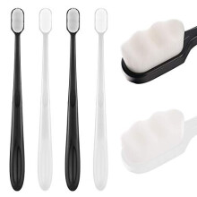 metagio 4 Packs Soft Micro Nano Manual Toothbrush, Soft Bristled Adult Toothbrush Micro-Nano Manual Toothbrush with 20000 Bristles for Fragile Gums