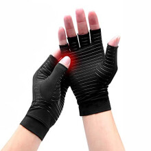 Hotcakes Copper Compression Gloves Therapy - Copper Infused Arthritis Gloves For Women And Men Offers Hand Support For Carpal Tunnel, Raynauds and