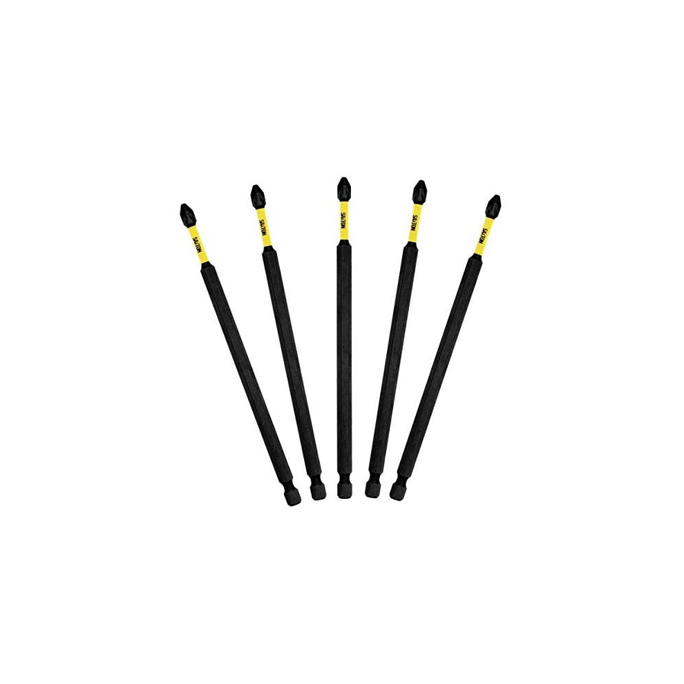 5X Saxton PZ2 152mm Long Magnetic Impact Duty Screwdriver Drill Driver Bits for Dewalt Milwaukee Bosch Makita etc
