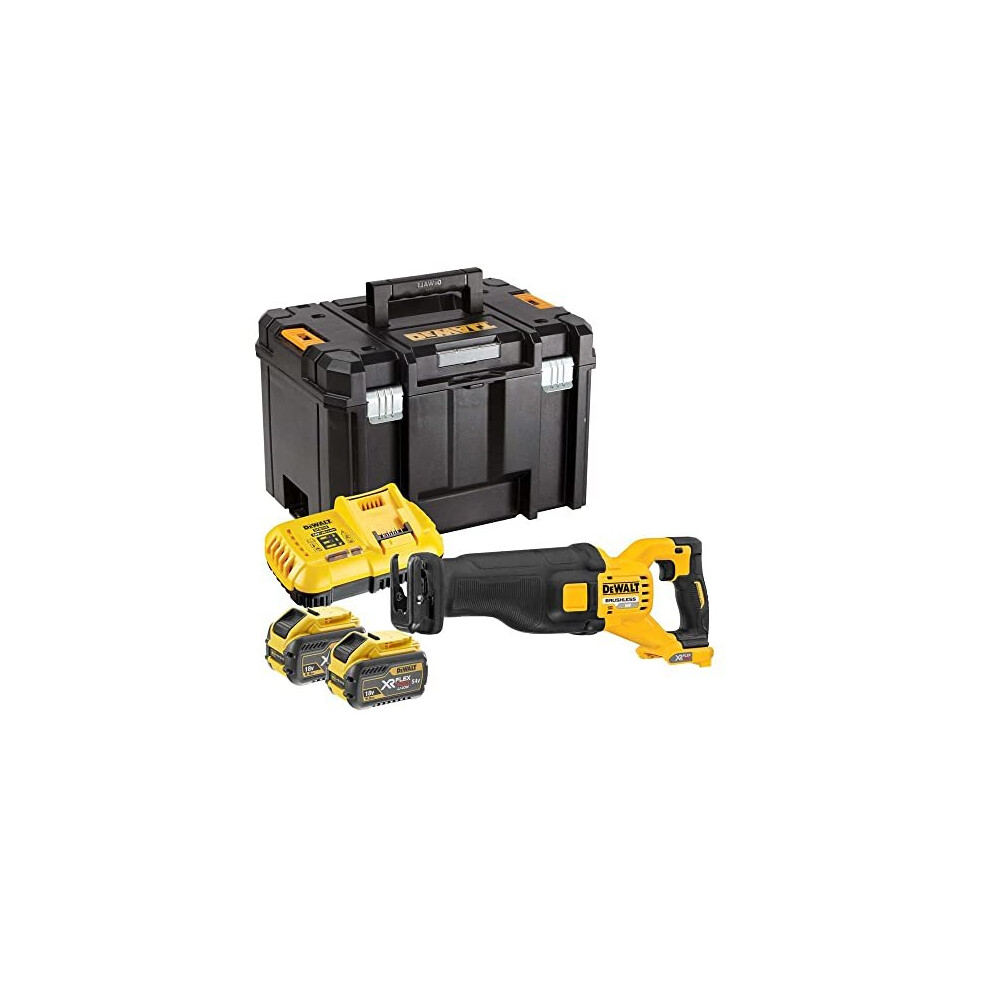 DeWalt DCS389X2 Cordless 54V FlexVolt Reciprocating Saw, 2X 9Ah Batteries, Charger and TSTAK Case
