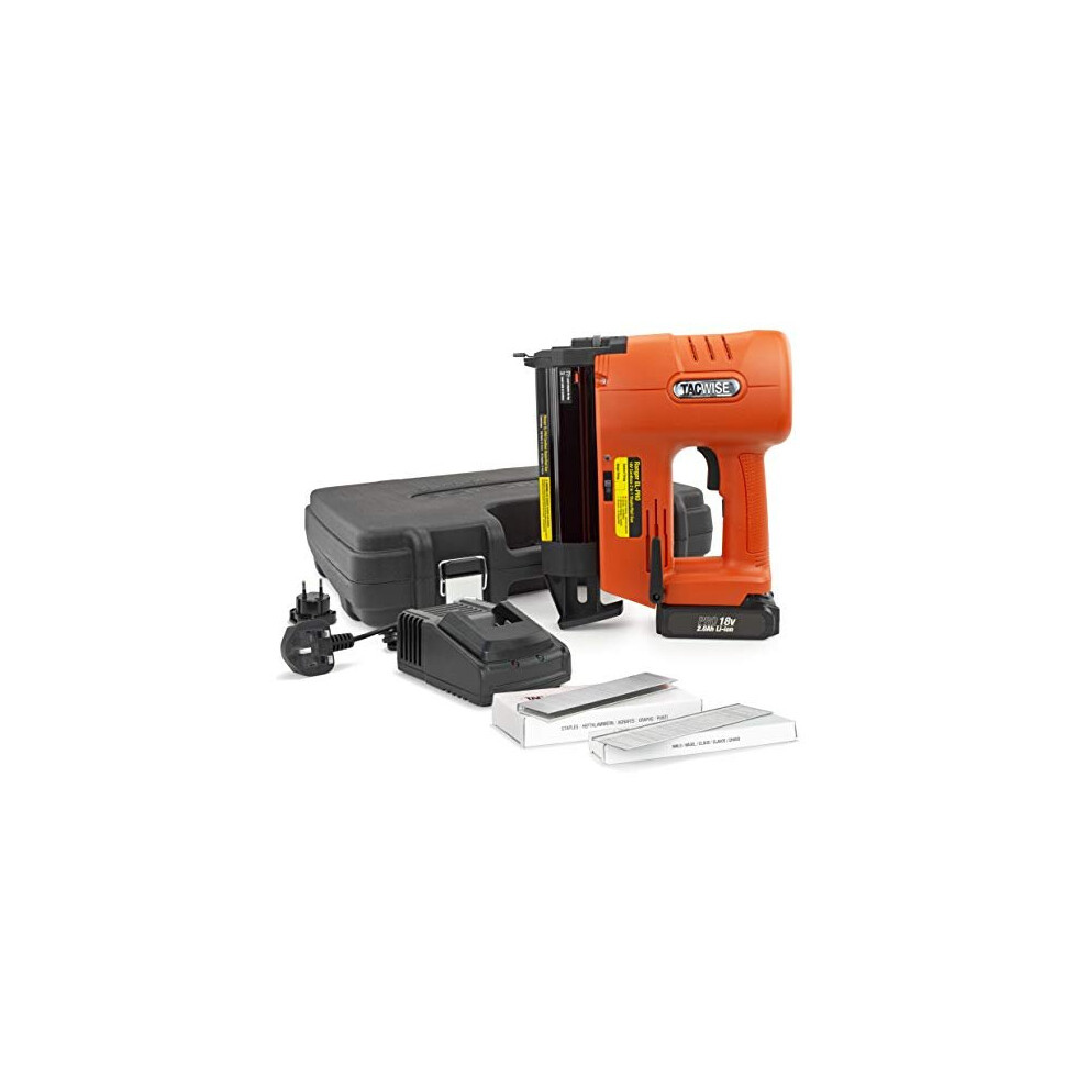 Tacwise 1506 Ranger EL-PRO, 18V Cordless 2-in-1 Staple/Nail Gun with 18V Battery, Charger & 2,000 Staples/Nails, Uses Type 91 Staples and Type 180