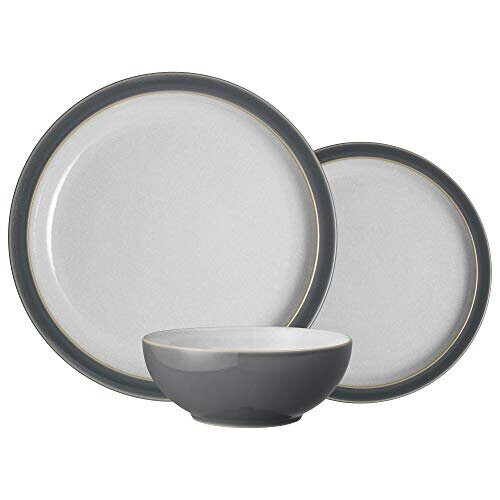 Denby Denby 416041114 Elements Fossil Grey 12 Pc Tableware Set