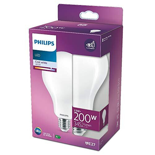 Philips Philips LED Classic A95 Frosted Light Bulb [E27 Edison Screw] 200W, Cool White 4000K, Non Dimmable 1
