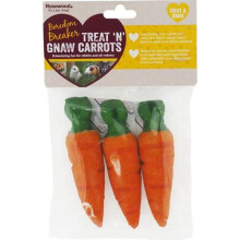 Rosewood Boredom Breaker Treat 'N' gnaw Small Animal Carrots - 3 count