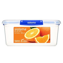Sistema KLIP IT PLUS Food Storage Container | 5.5 L Square | Stackable & Airtight Fridge/Freezer Food Boxes with Lids | Recyclable with TerraCycle |