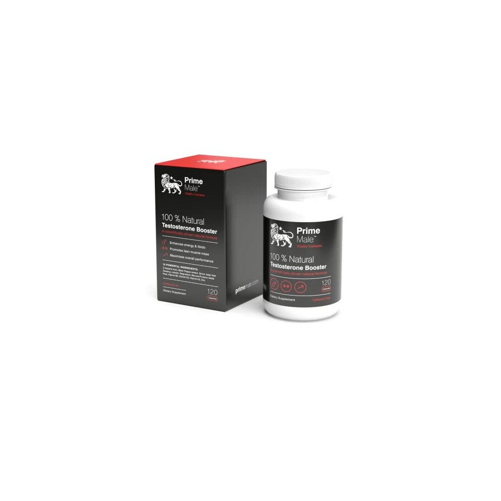 Prime Male - Natural Testosterone Booster Supplement for Men - Expertly formulated with Zinc and D-aspartic Acid