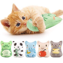 Dorakitten Cat Catnip Toys 5PCS Plush Interactive Cat Toys - Cat Chew Toy Bite Resistant Catnip Filled Kitten Toy for Cat Kitten Teeth Cleaning