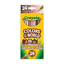 CRAYOLA Colours of the World Colouring Pencils - Assorted Colours (Pack of 24) | Colours That Represent Skin Tones from Around the World | Ideal for