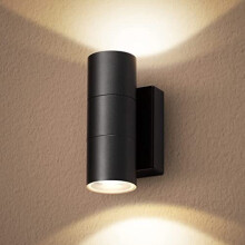 CELAVY Outdoor Wall Lights, Up Down Outside Wall Lights Mains Powered, IP65 Waterproof Modern Front Door Porch Light 3000K 10W Aluminium, Exterior LED